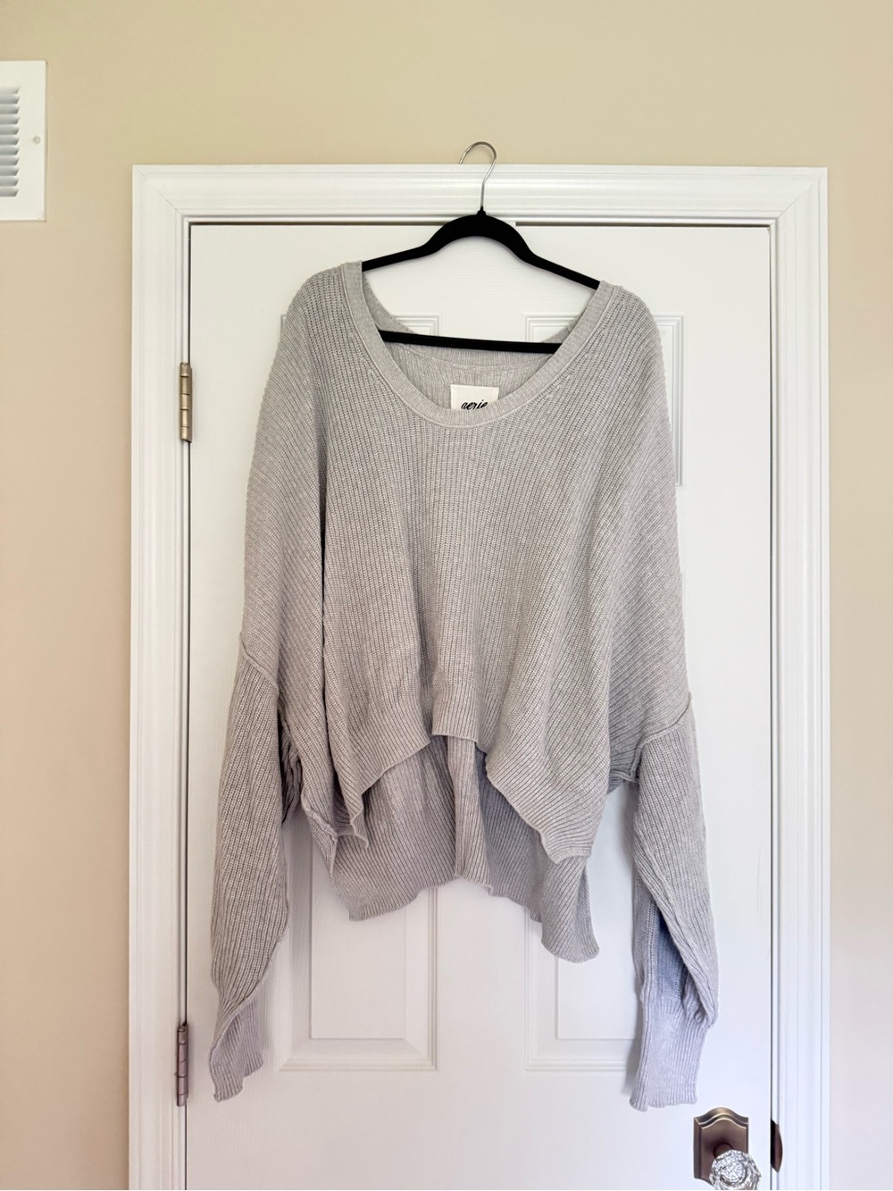 Aerie Cropped Waffle-Knit Scoop Sweater